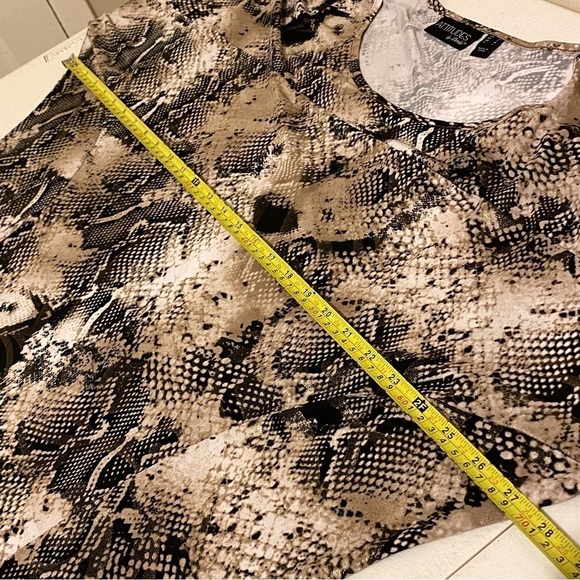 Attitudes by Renee LagenLook Shiny Snake Pattern Size M Tunic Casual Boho - Picture 9 of 10